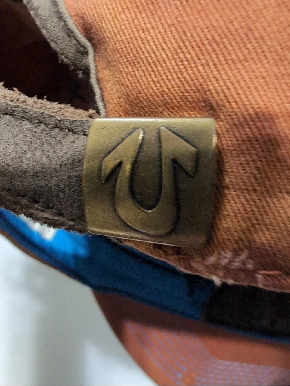 Vintage True Religion Hat Cap Distressed Horseshoe Adjustable Y2K OSFA
